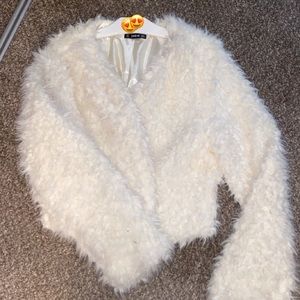 Fuzzy white jacket